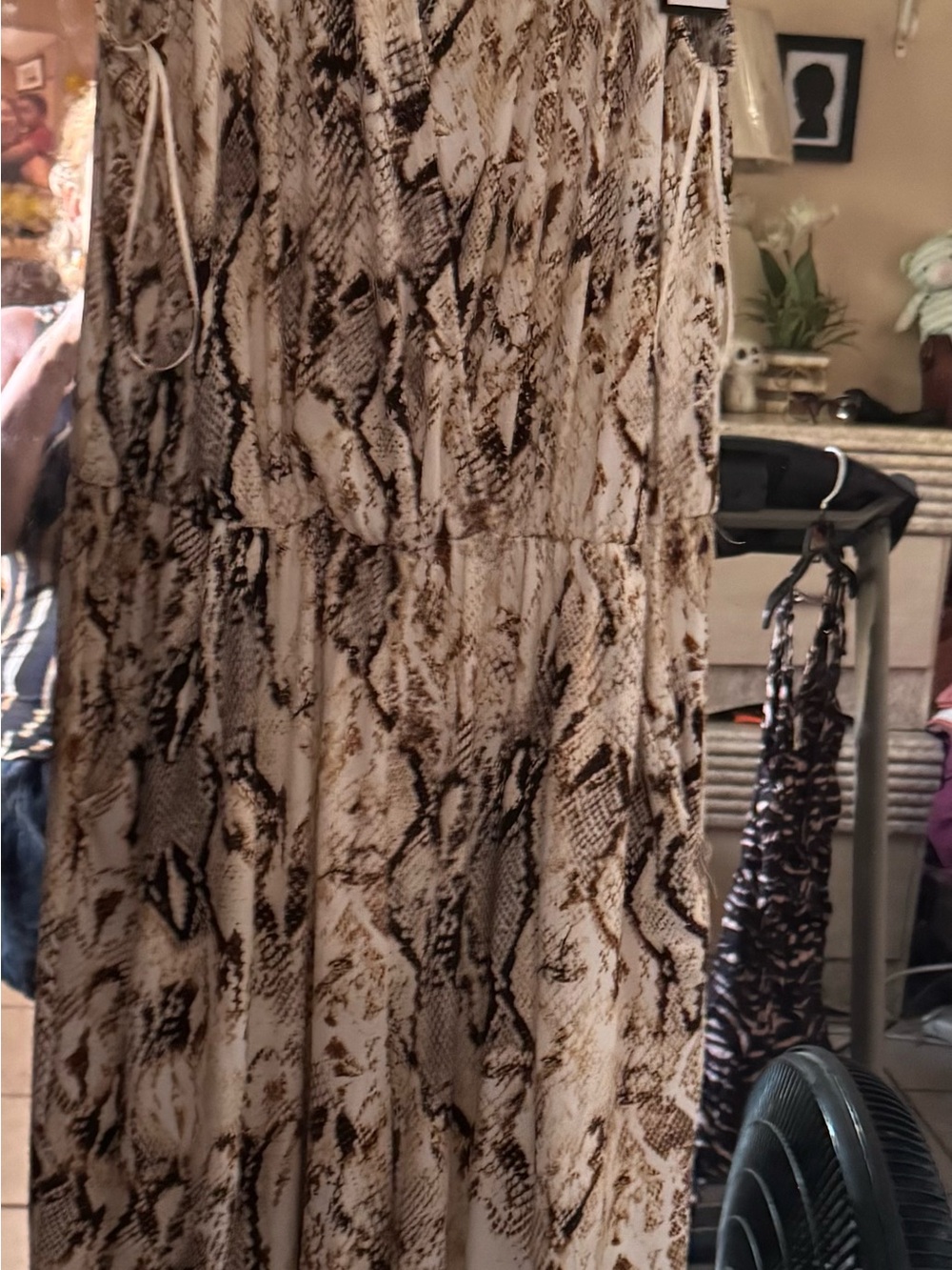 Studio by JPR Neutral Zebra-Print Maxi Dress in Beige and Brown
